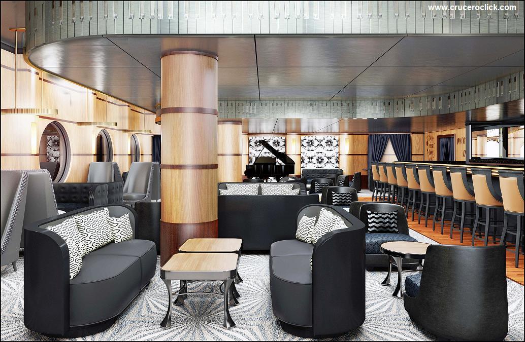 El nuevo Piano Bar (sólo para adultos) a bordo del Disney Magic CRUCEROS DISNEY MAGIC CRUCEROS MEDITERRANEO CRUCEROS CARIBE CRUCEROS DISNEY CRUISES DISNEY MAGIC